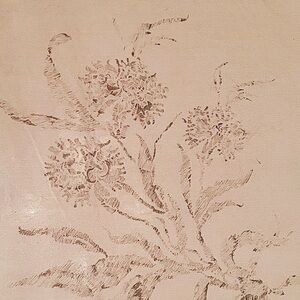 Elegant Cream Floral Scarf